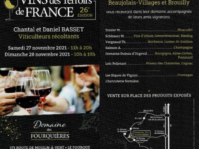 PORTES OUVERTES le SAMEDI 27 et le DIMANCHE 28 Novembre dans le BEAUJOLAIS à ST ETIENNE LA VARENNE